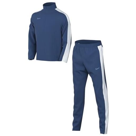Nike unisex kids tuta k nk df acd23 trk suit k br, corto blu/white/aquarius blue, dx5480-476, xl