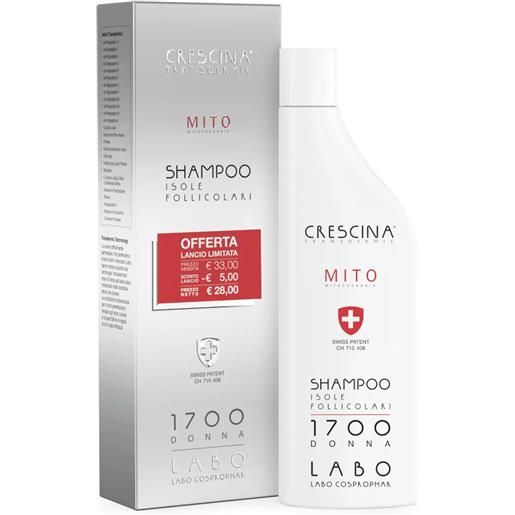 Amicafarmacia crescina shampoo isole follicolari mito 1700 donna 150ml