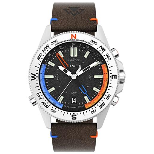 Timex orologio analogico al quarzo uomo con cinturino in pelle tw2v64400