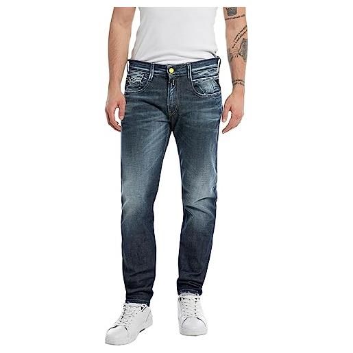 REPLAY m914y anbass comfort jeans, dark blue 007, 36w / 32l uomo