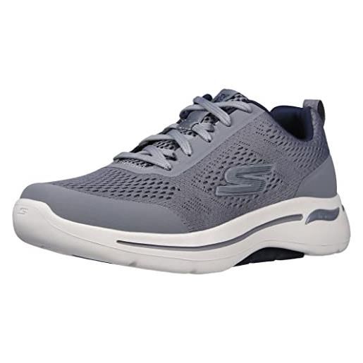 Skechers gowalk arch fit-scarpe da passeggio in schiuma raffreddata ad aria, ginnastica uomo, grigio blu navy, 46 eu x-larga