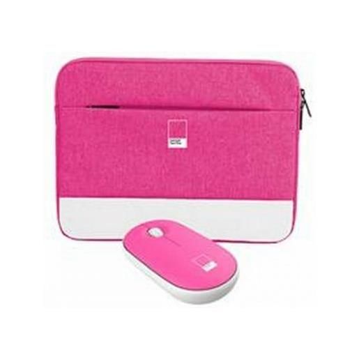 PANTONE custodia notebook pantone 16'' con mouse ottico rosa [pt-bgms001p1]