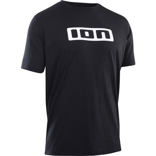 Ion - t-shirt da mtb - bike tee logo ss dr black per uomo in cotone - taglia s, m, l, xl - nero