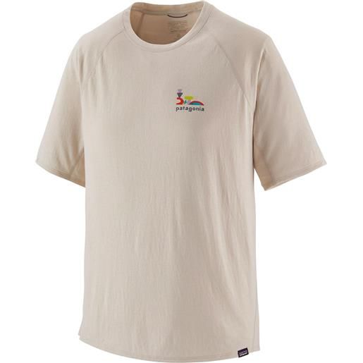 Patagonia - t-shirt traspirante - m's cap cool trail graphic shirt pumice per uomo - taglia s, m, l, xl, xxl - beige