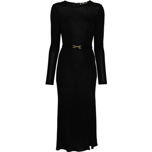 Elisabetta Franchi abito con cintura rimovibile - nero