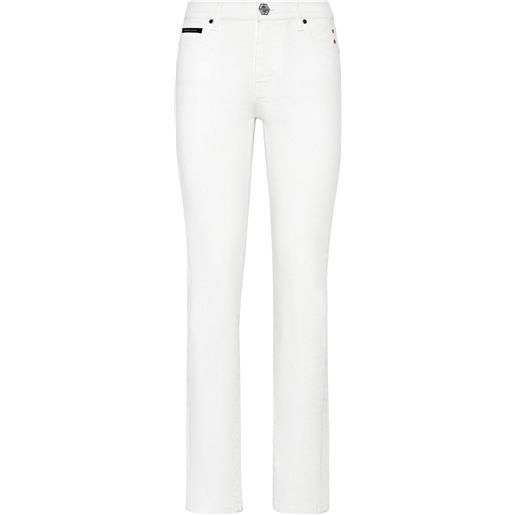 Philipp Plein jeans skinny con applicazione - bianco