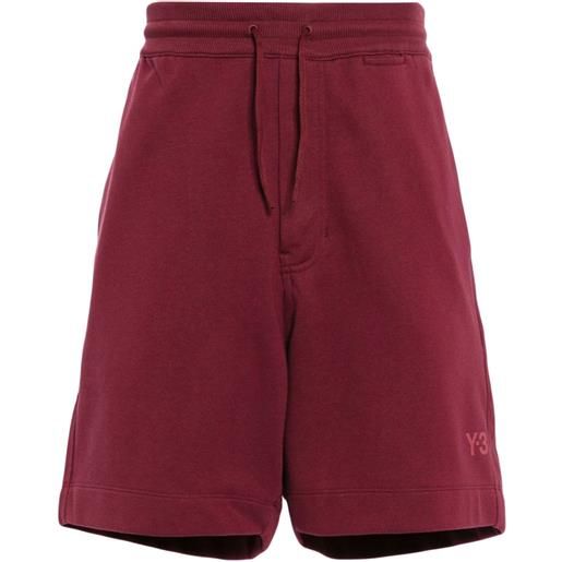 Y-3 shorts sportivi con stampa - rosso