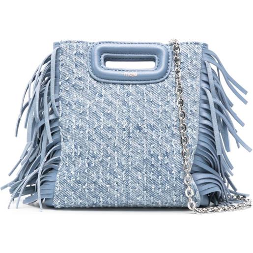 Maje borsa a spalla m denim - blu