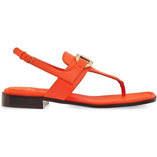Ferragamo sandali con logo caratteristico gancini - arancione