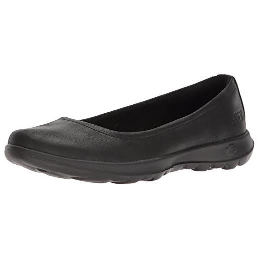 Skechers go walk lite - gem, ballerine punta chiusa donna, black textile trim bbk, 37 eu