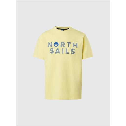 North Sails - t-shirt con logo stampato, limelight