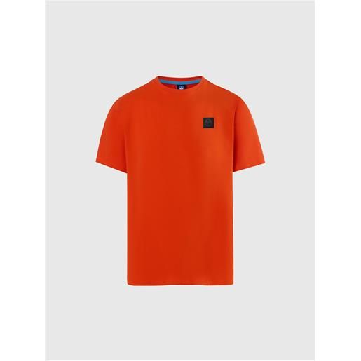 North Sails - t-shirt con patch north tech, bright orange