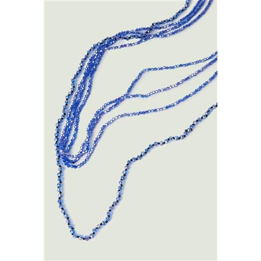 Luisa Viola collana multifile in perline di vetro sfaccettate donna