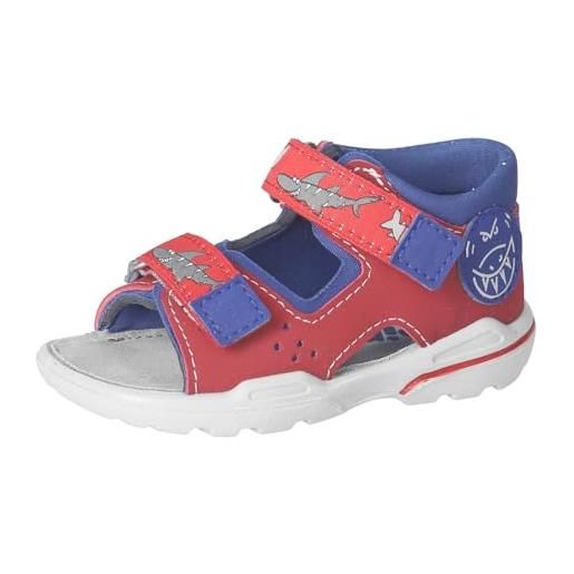 RICOSTA sandali per ragazzi franky, prime scarpe da corsa per bambini, larghezza: media, lavabili, rosso cobalto 350, 22 eu