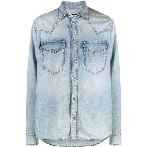 Versace Jeans Couture camicia denim stile western - blu