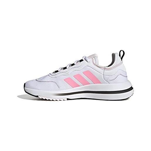 Adidas fukasa run, scarpe da ginnastica donna, multicolore (ftwr white beam pink almost pink), 41 1/3 eu