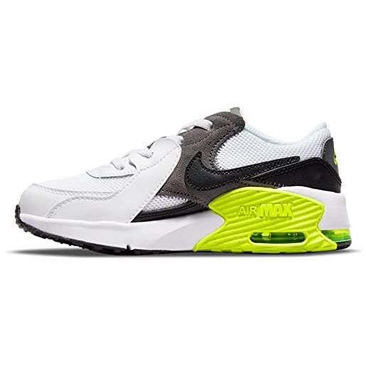Nike air max excee, scarpe da passeggio unisex-bambini e ragazzi, multicolore white black iron grey volt, 40 eu