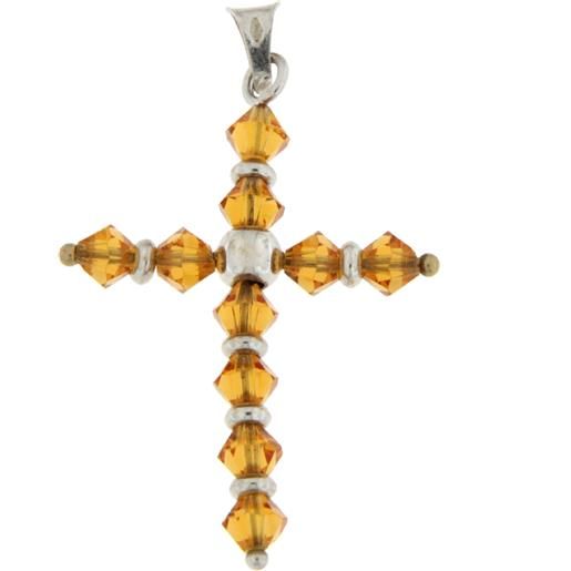 Gioielleria Lucchese Oro ciondolo croce oro bianco gl101658