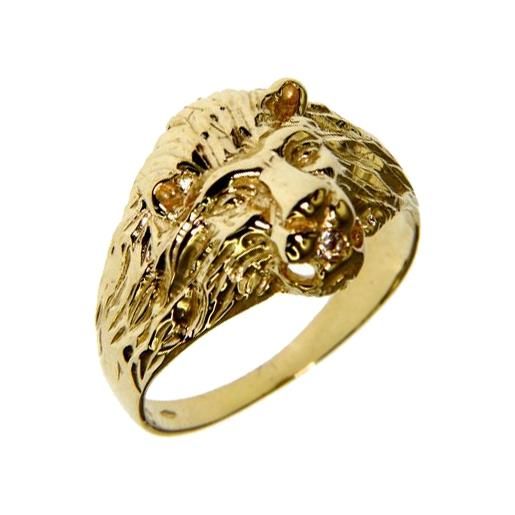 Gioielleria Lucchese Oro anello oro giallo testa di leone gl101665