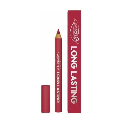 Purobio Cosmetics matitone rossetto long lasting 014l colore rosso fragola