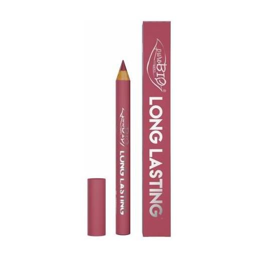 Purobio Cosmetics matitone rossetto long lasting 015l colore rosa caldo