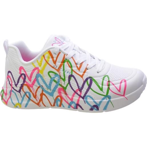 Skechers sneakers donna bianco heart of hearts 177977wmlt