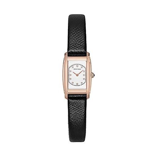 Emporio Armani swiss orologio da donna, movimento a due lancette, cassa in acciaio inossidabile oro rosa 31 mm con cinturino in pelle, ars8401