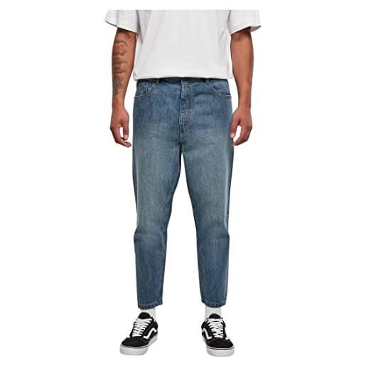Urban Classics jeans affusolati cropped, jeans uomo, middeepblue, 34
