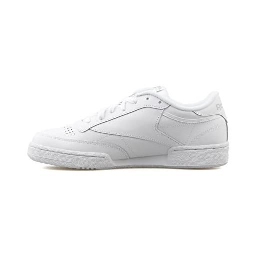 Reebok club c 85, sneaker uomo, bianco (int-white/sheer grey), 42.5 eu
