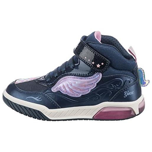 Geox bambina j inek girl a sneakers bambine e ragazze, blu/rosa (navy/pink), 38 eu