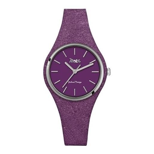 Boccadamo orologio donna in silicone viola glitterato e quadrante viola