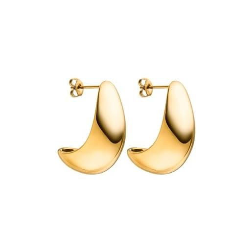 Purelei xpurelei® drop big - orecchini a goccia in resistente acciaio inossidabile - orecchini da donna impermeabili - orecchini per il vostro look personalizzato (oro rosa)