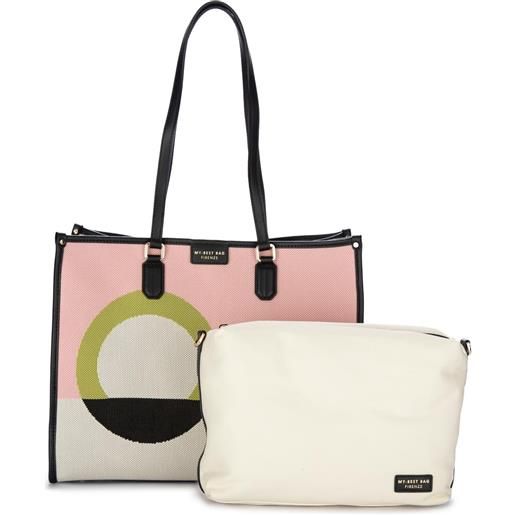 MY BEST BAG | borsa shopper bauhaus rosa bianco