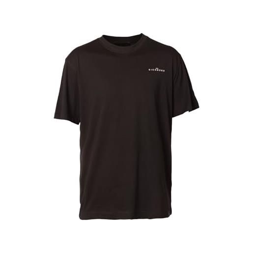 John Richmond t-shirt regular fit in cotone traspirante firmata caratterizzata da collo rotondo e maniche corte vestibilità regolare nero xxl