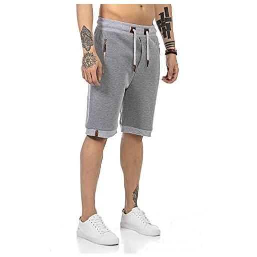 Redbridge pantaloncini da uomo joggers pantalone corto da tuta grigio xxl