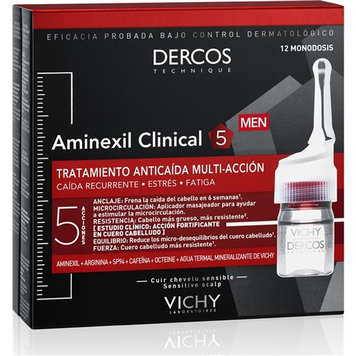 VICHY dercos - aminexil trattamento anticaduta uomo 12 fiale 12x6ml