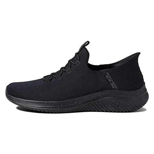 Skechers ultra flex 3.0 right away, sneaker uomo, black mesh trim 01, 48.5 eu
