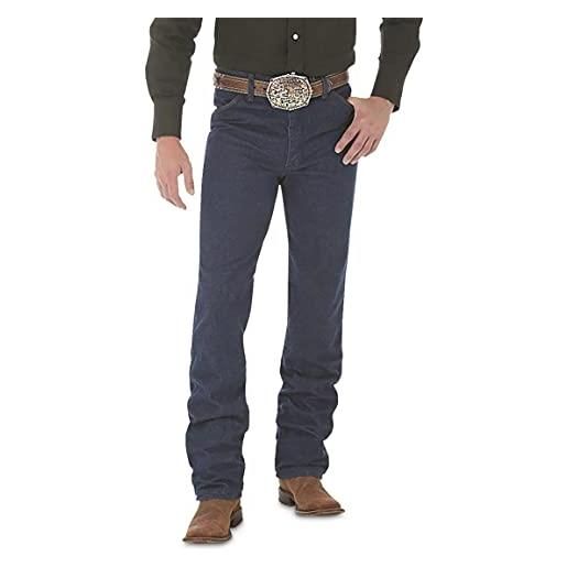 Wrangler jeans da uomo taglio cowboy slim fit, indaco, prelavato, 33w x 38l