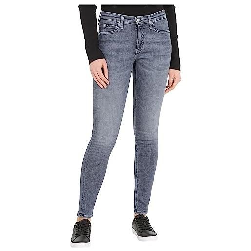 Calvin Klein Jeans jeans donna mid rise skinny fit, grigio (denim grey), 27w / 34l