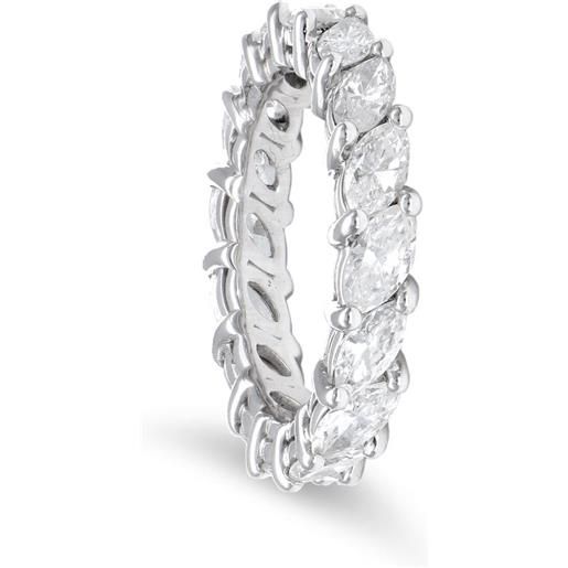 ALFIERI & ST. JOHN anello eternity alfieri & st john in oro bianco con diamanti taglio navette ct. 2,75 colore g purezza si1. Misura 12
