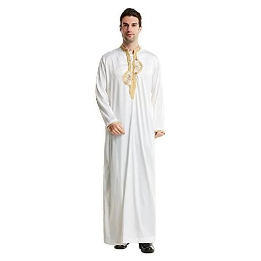 Xinvivion musulmano robe stand collar thobe abiti etnici islamici arabia saudita costumi tradizionali per uomo