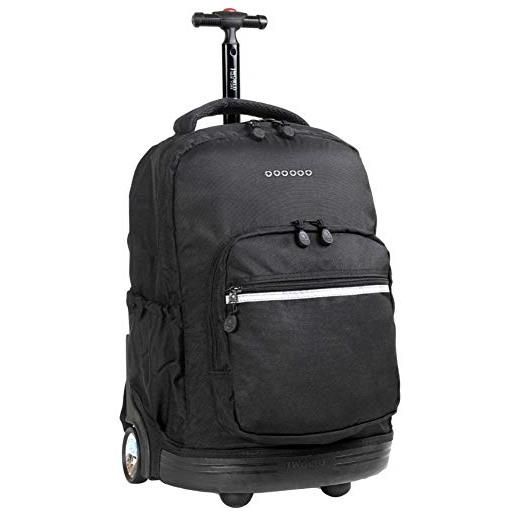 J World New York sunrise rolling backpack zaino casual, 18 cm, 34.5 liters, multicolore (black)