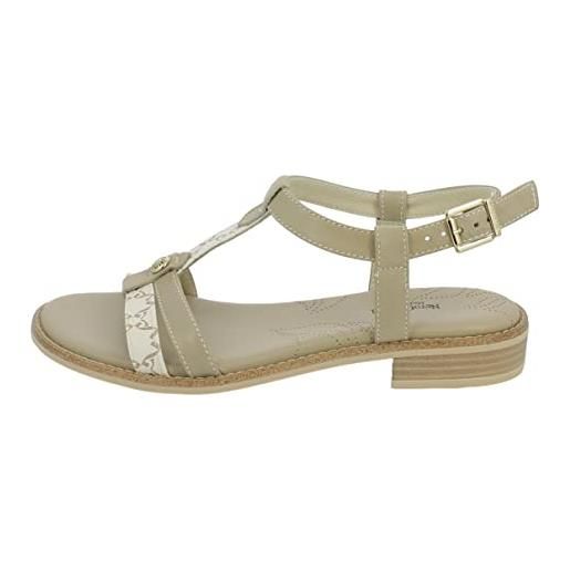 Nero Giardini e307602d sandali donna in pelle - beige 40 eu