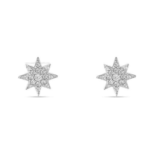 Stroili orecchini stella con zirconi donna Stroili silver moments 1667229 argento