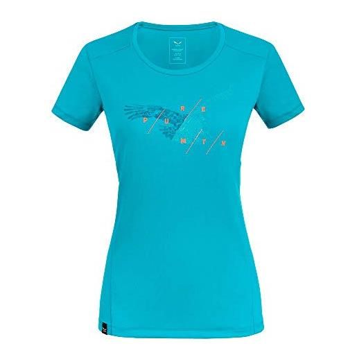 Salewa sporty graphic t-shirt, donna, ocean, 50/44