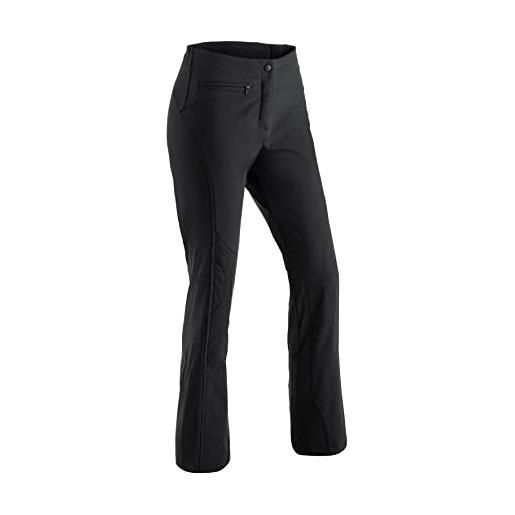 Maier sports marie slimfit - pantaloni da sci in softshell, da donna, taglia 25, colore: nero