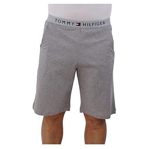 Tommy Hilfiger uomo pantaloncini da pigiama con logo, grigio, xl