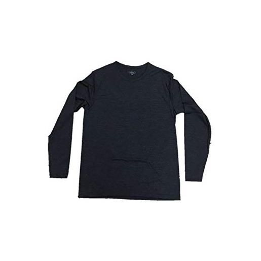 Liabel t-shirt uomo manica lunga girocollo in pura lana art. Wool/333 (blu, 5)