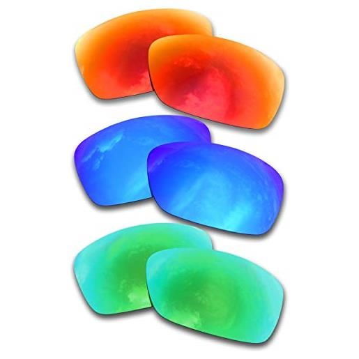SOODASE per oakley hijinx occhiali da sole rosso/blu/verde lenti di ricambio polarizzate