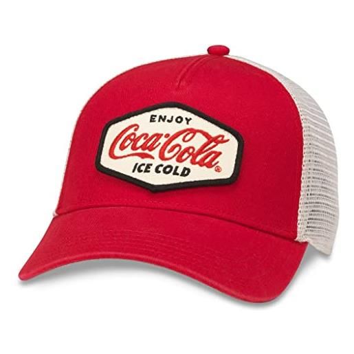 American needle coca cola coke valin cappello da baseball regolabile snapback, avorio/rosso (42960b-coke-ired), avorio/rosso, taglia unica
